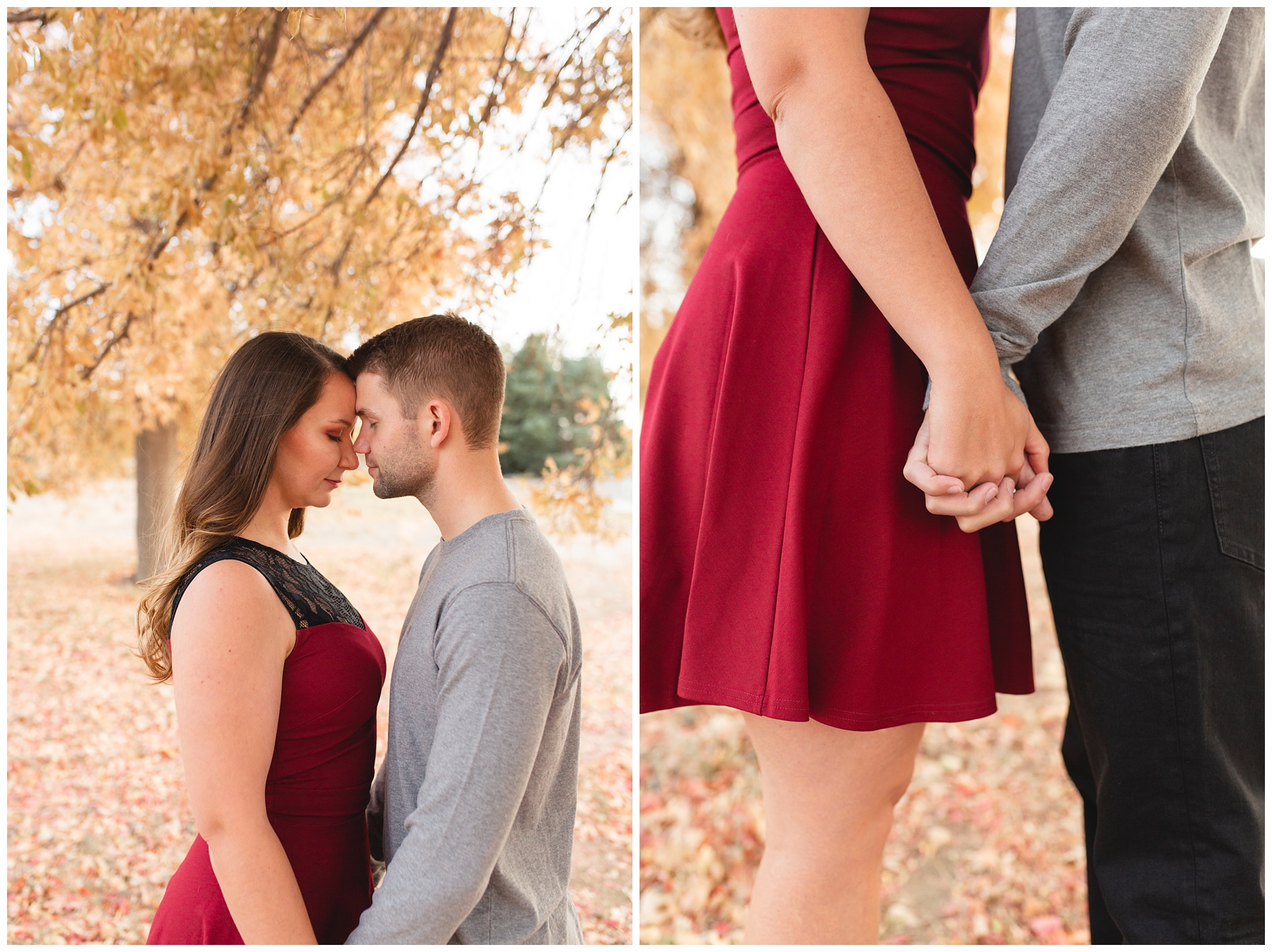 Autumn Natural light couples session in Meridian Idaho Picture by Miranda Renee Photography