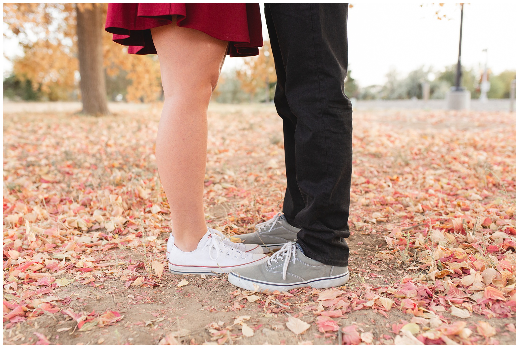 Couple wearing converse for pictures by Miranda Renee Photography in Bose Idaho