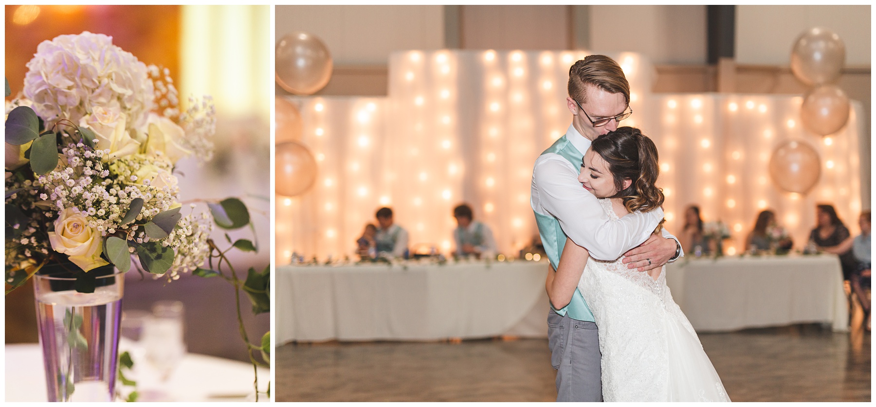 Bride and groom first dance at their wedding reception Inspiration