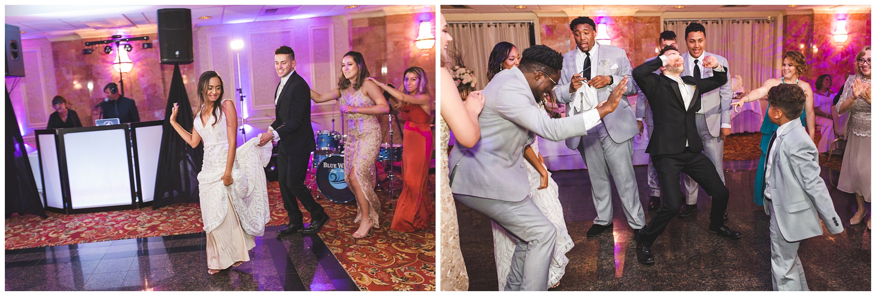 dancing on the dance floor at Janelle and David's Wedding Miranda Renee Photography