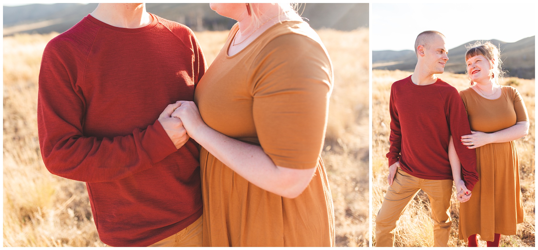 Family Photos at Anderson Dam Happy and smiling couple natural light photography Boise Idaho