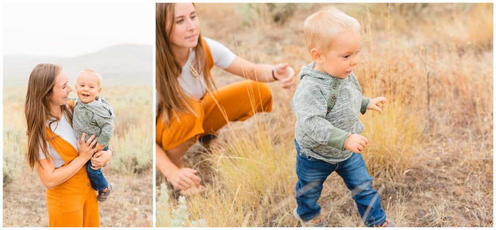 mother and sun during Family Photo Session in Pine Idaho photo by Miranda Renee