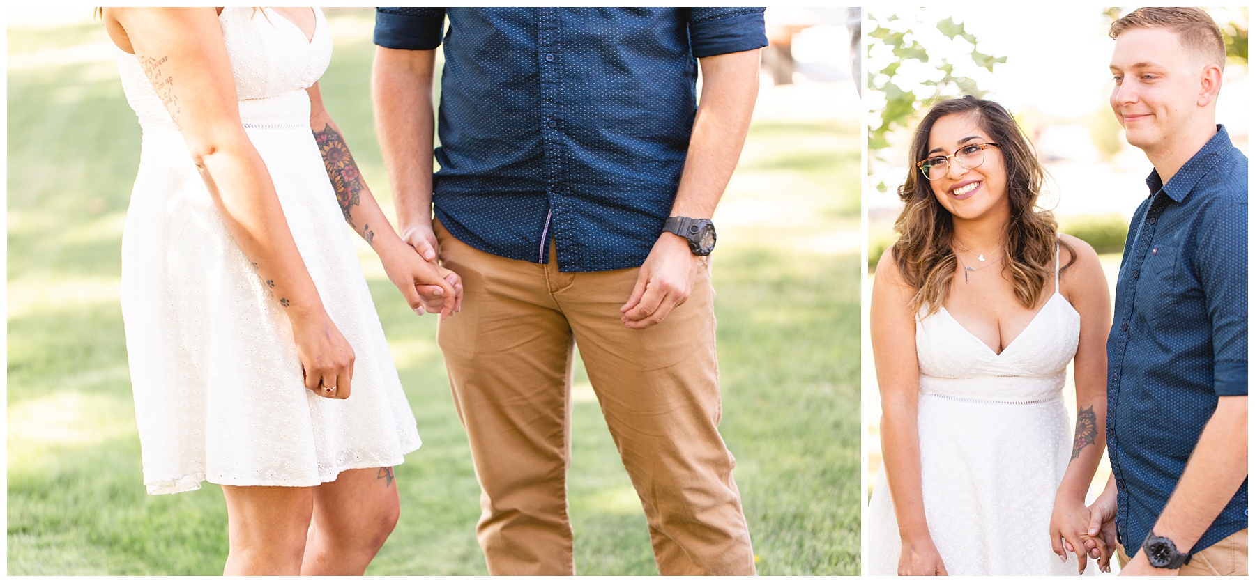 Idaho Elopement in boise couple holding hands. photo by Miranda Renee Photography