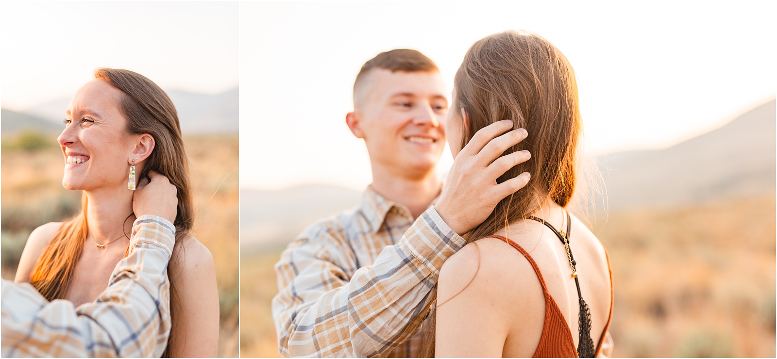 Couples' Photo Session in Boise Idaho at sunset.