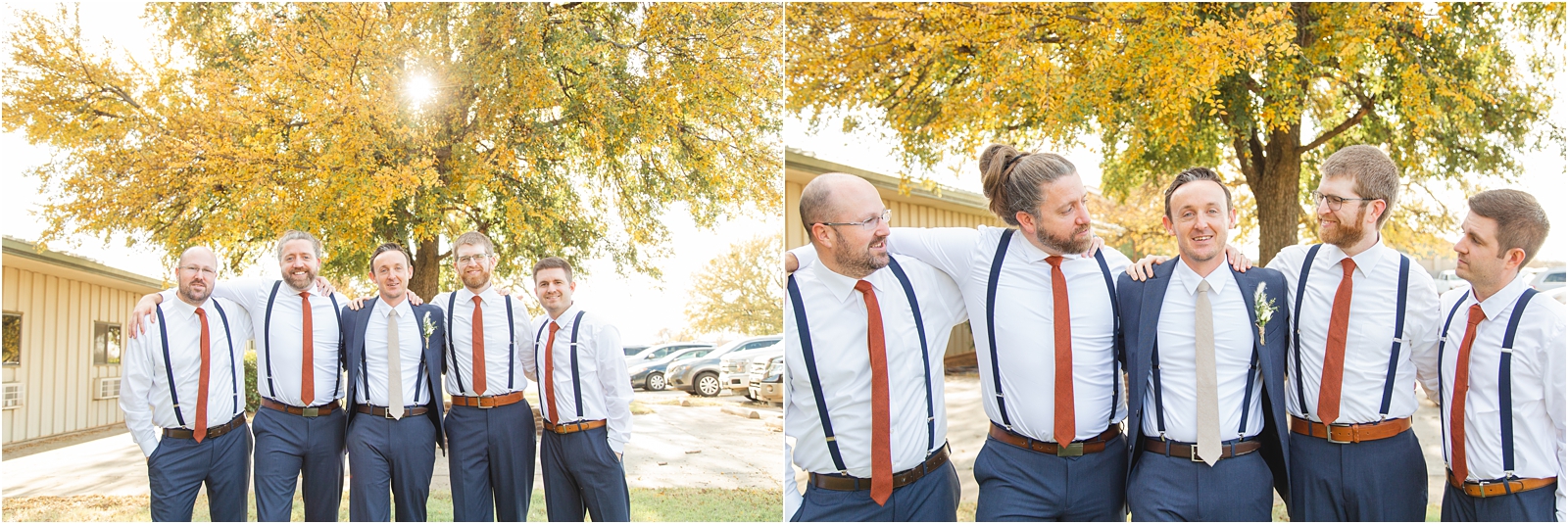 groom and groomsmen posing for group shot in Meridian Idaho, photo by Miranda Renee Photography