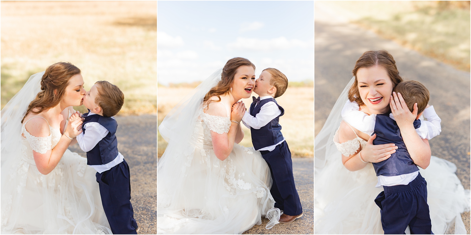 bride with her son Destination Wedding - TX
