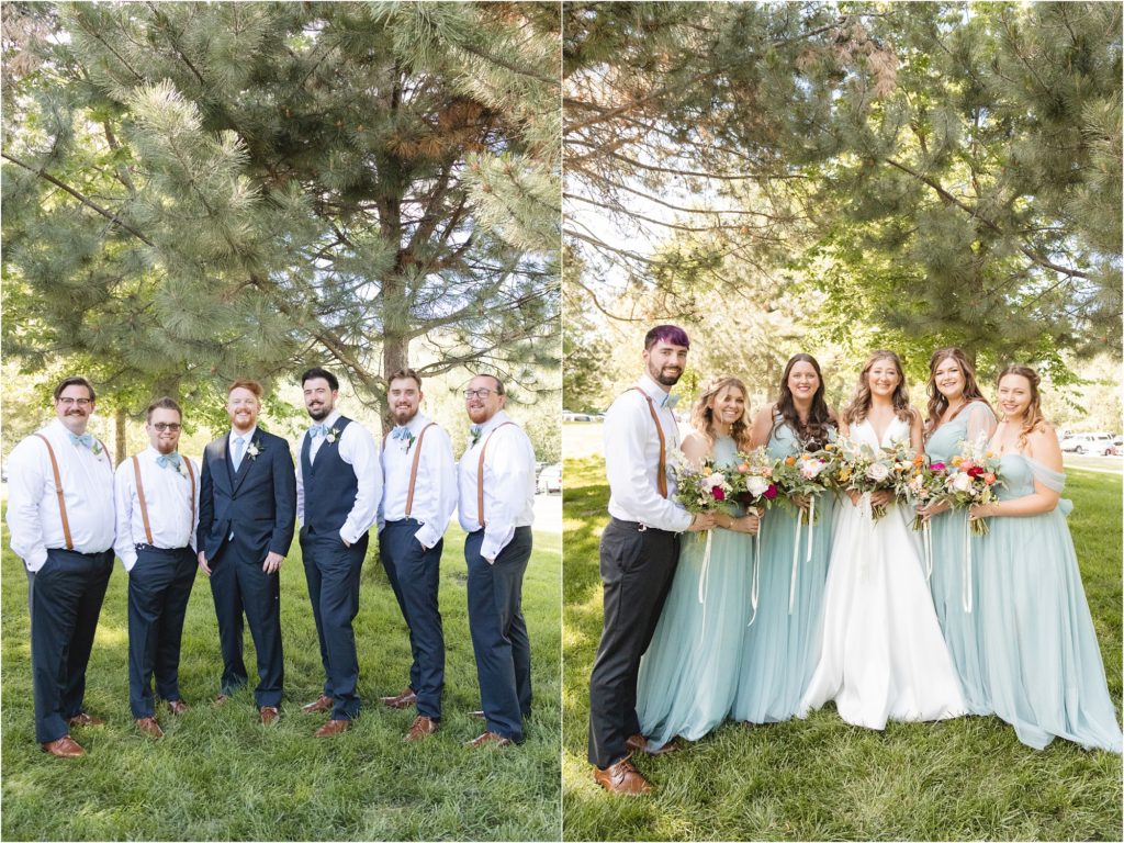 wedding party at barber park in Boise idaho
