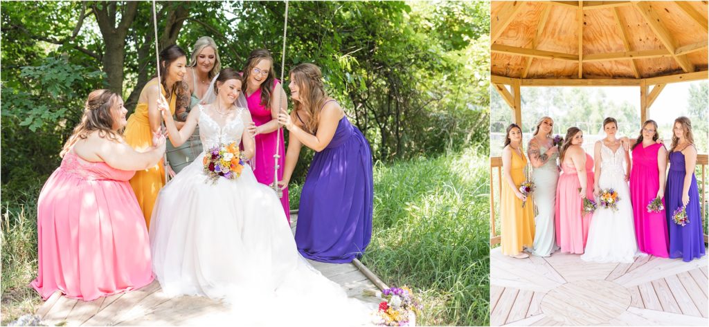 bride and bridesmaids in Idaho