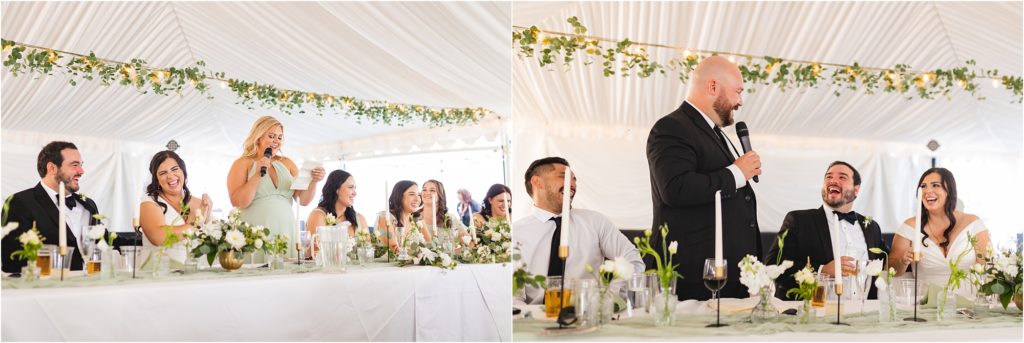 toasts and speeches at wedding reception