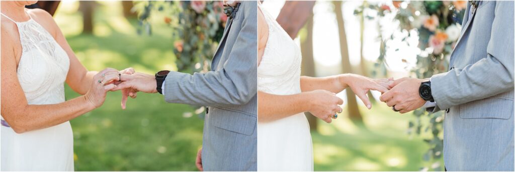 wedding rings exchange in caldwell idaho photos by miranda renee photography