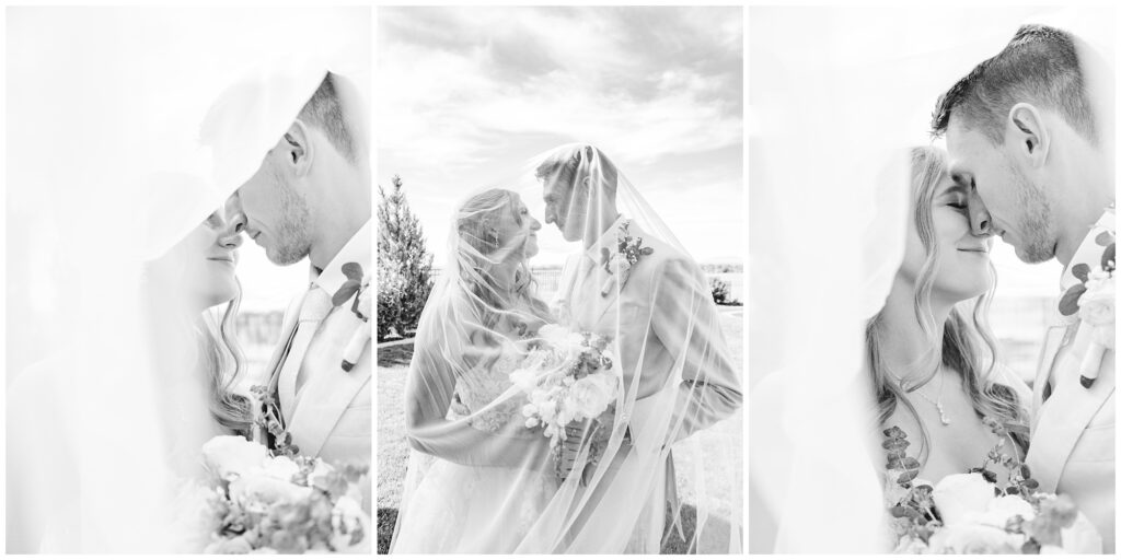 black and white wedding photos in Boise idaho