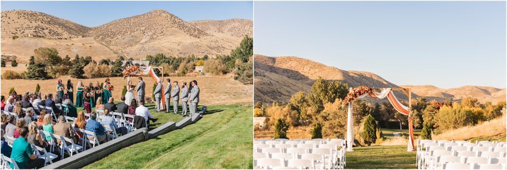 wedding ceremony in the Boise foothills