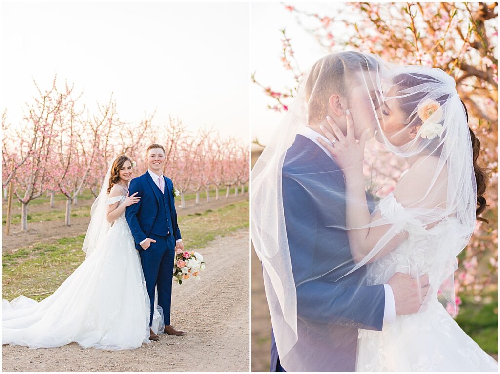 Cherry Blossom Bridal Photos