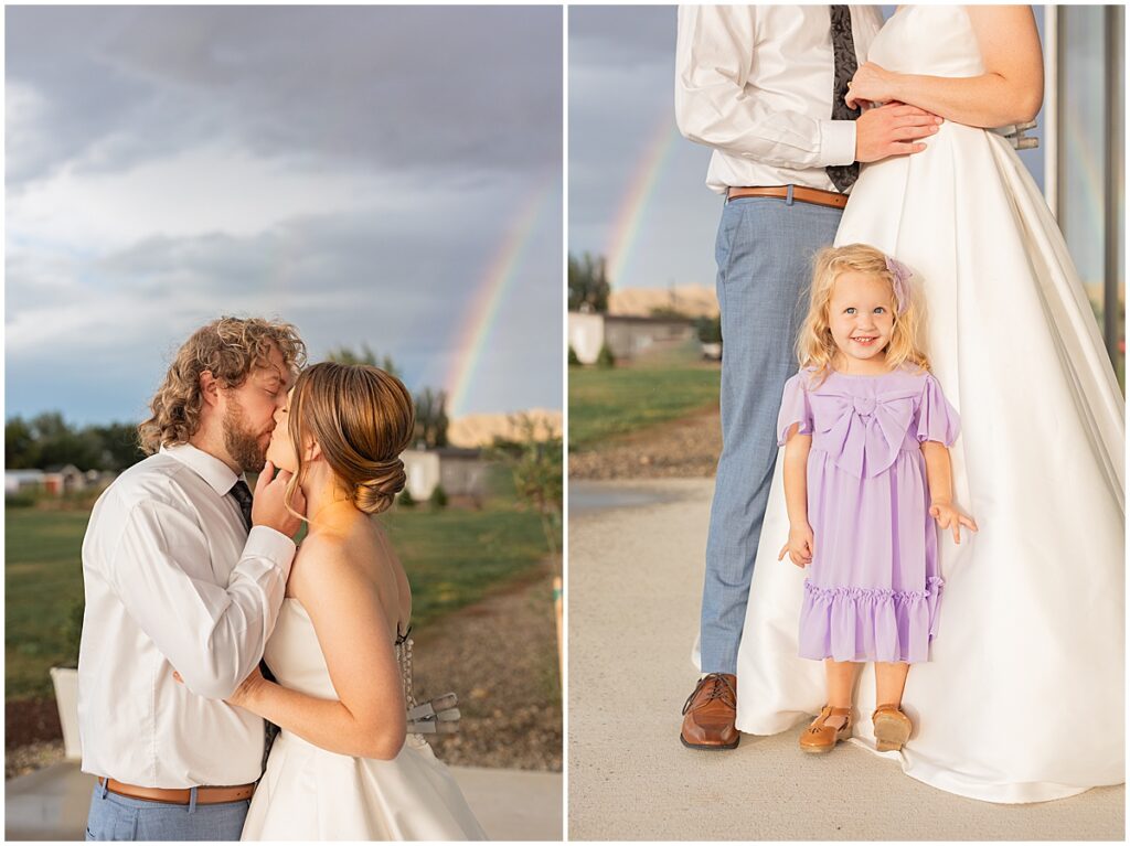 wedding day rainbow