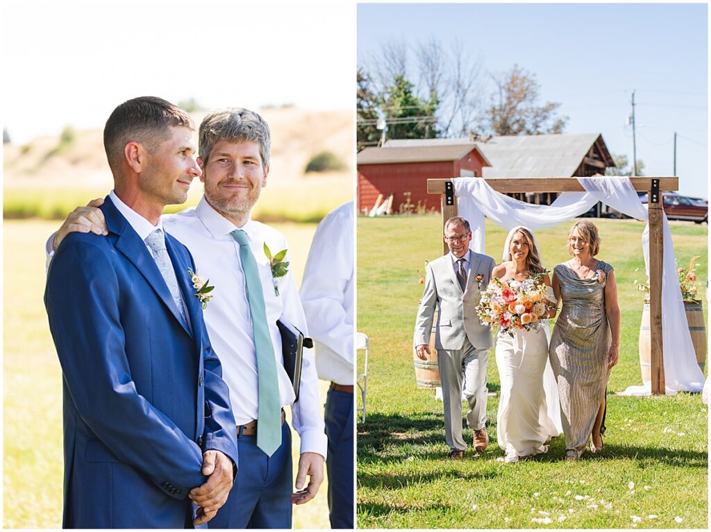 wedding ceremony at bissel creek meadows
