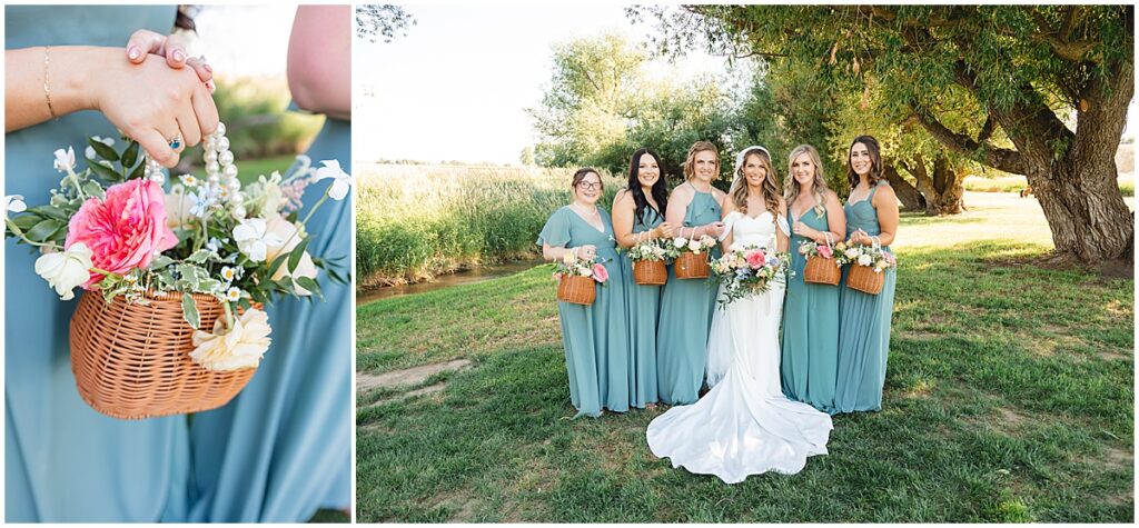 bride and bridesmaids