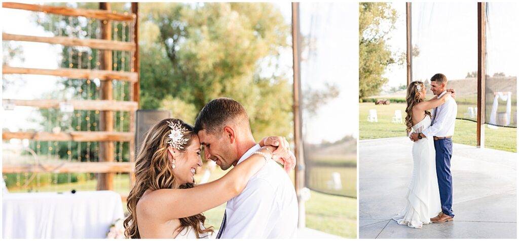 bride and groom first dance